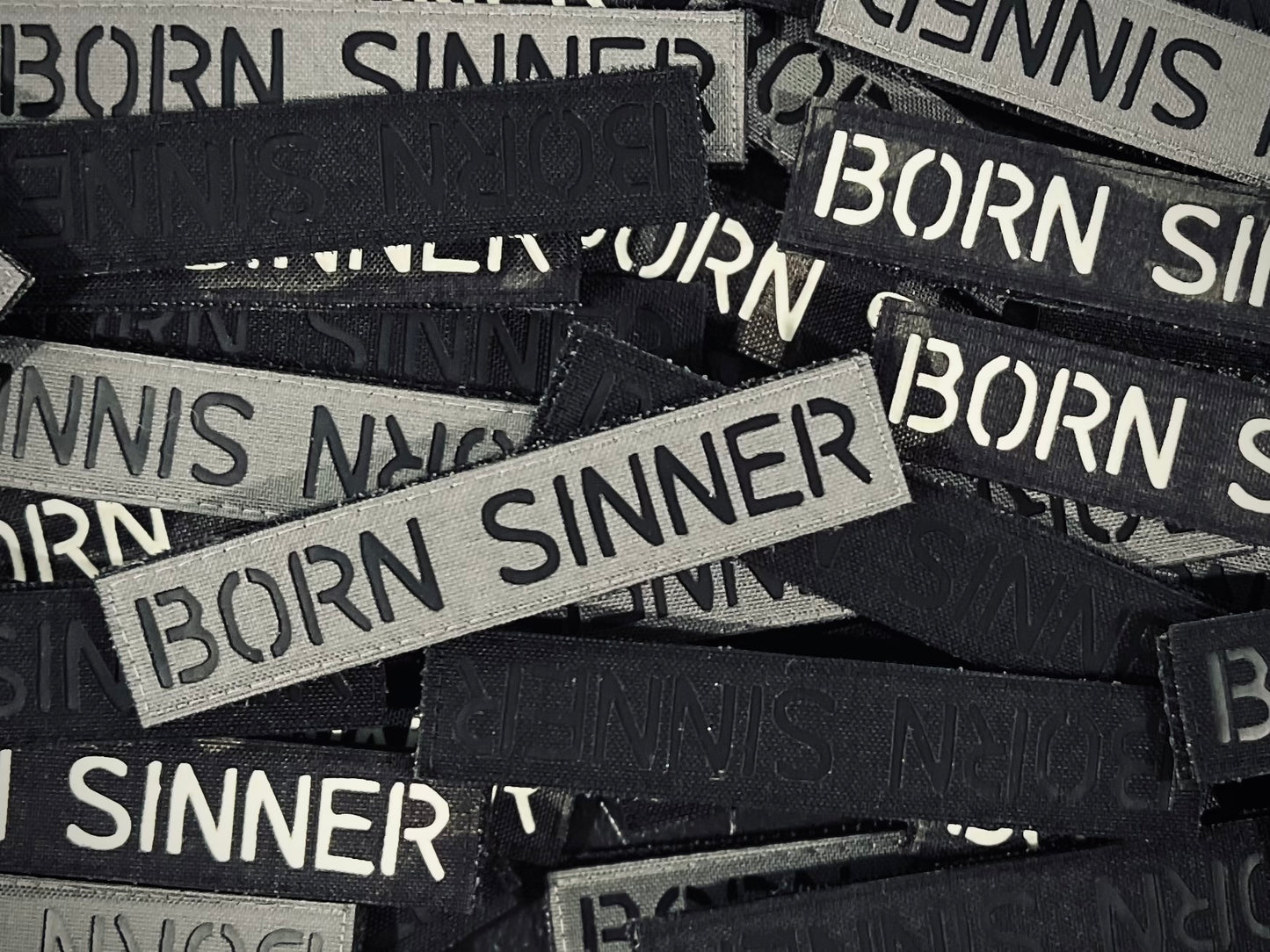 BORN SINNER NAME TAPE - 7 Deathly Sins