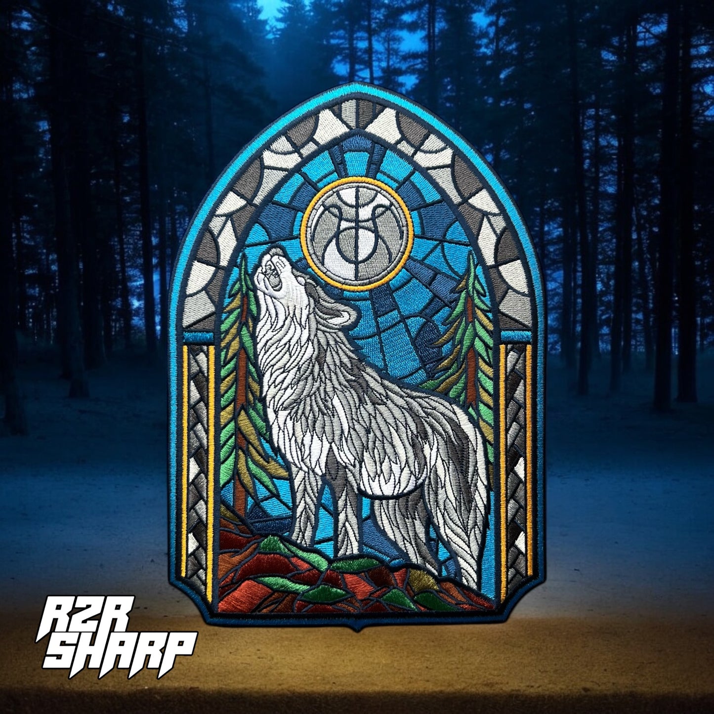 Stained Glass Wolf - Regular