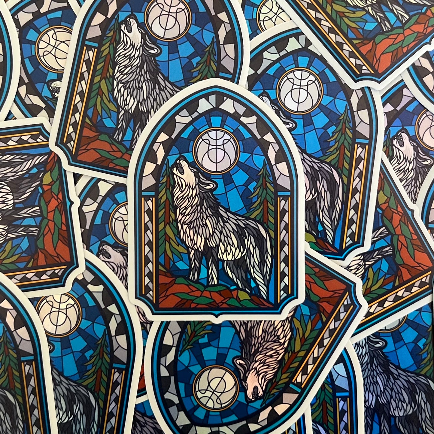 Stained Glass - Wolf