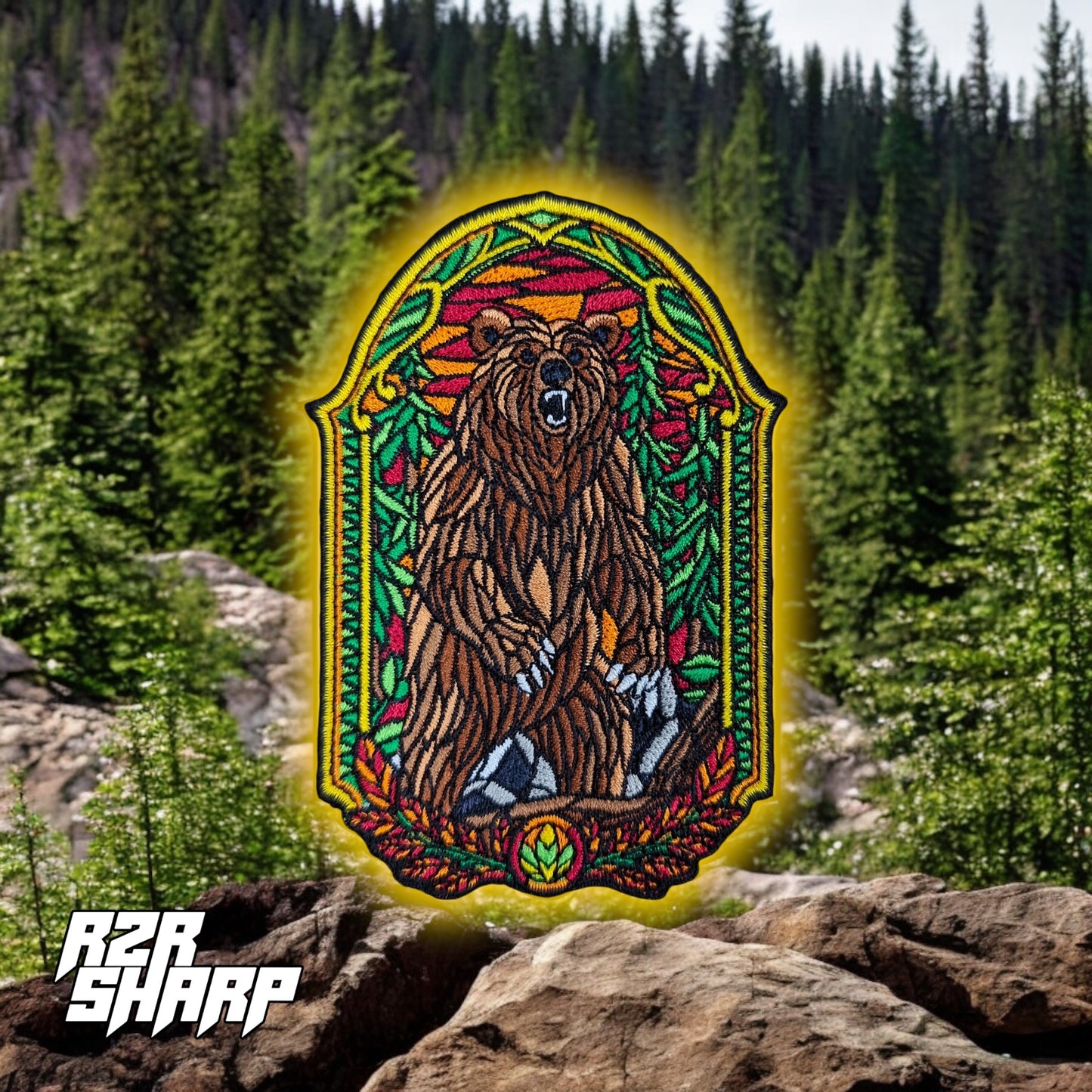 Stained Glass - Grizzly Bear