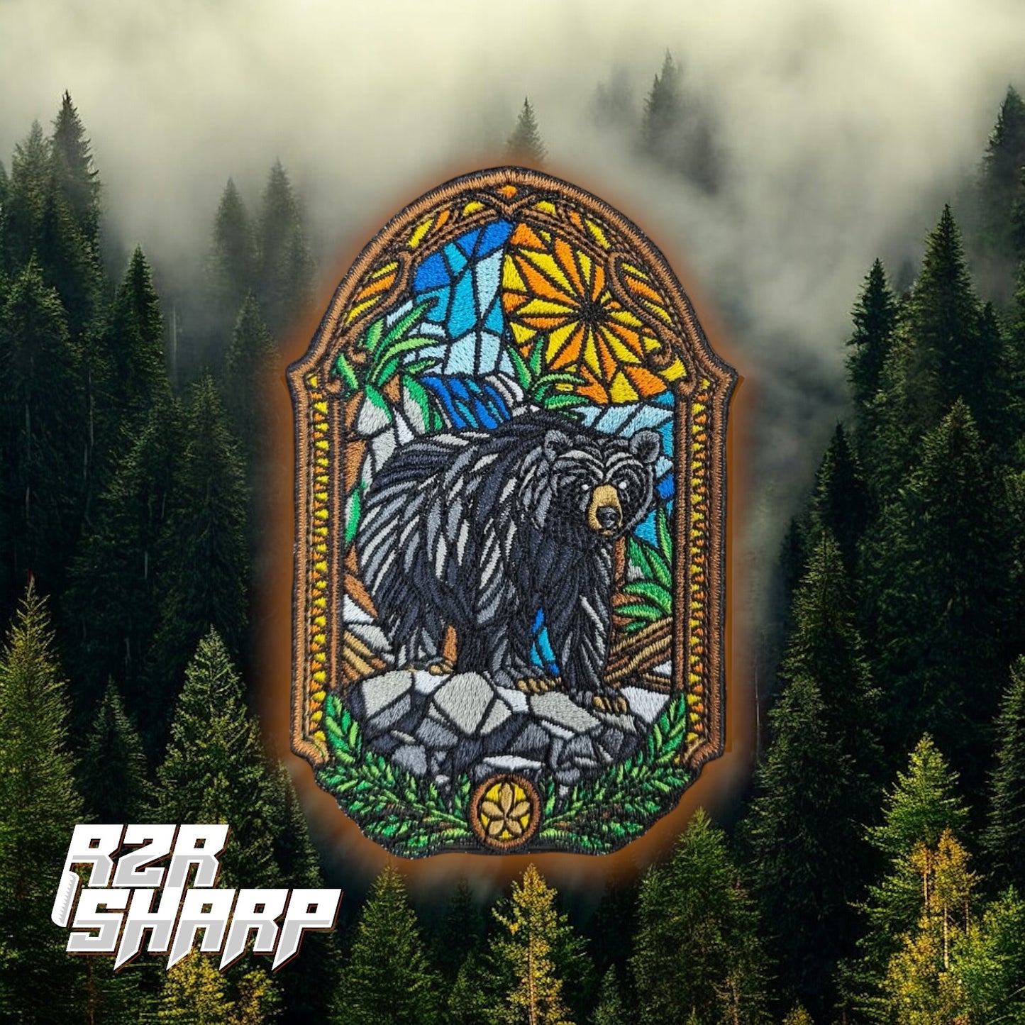 Stained Glass - Black Bear