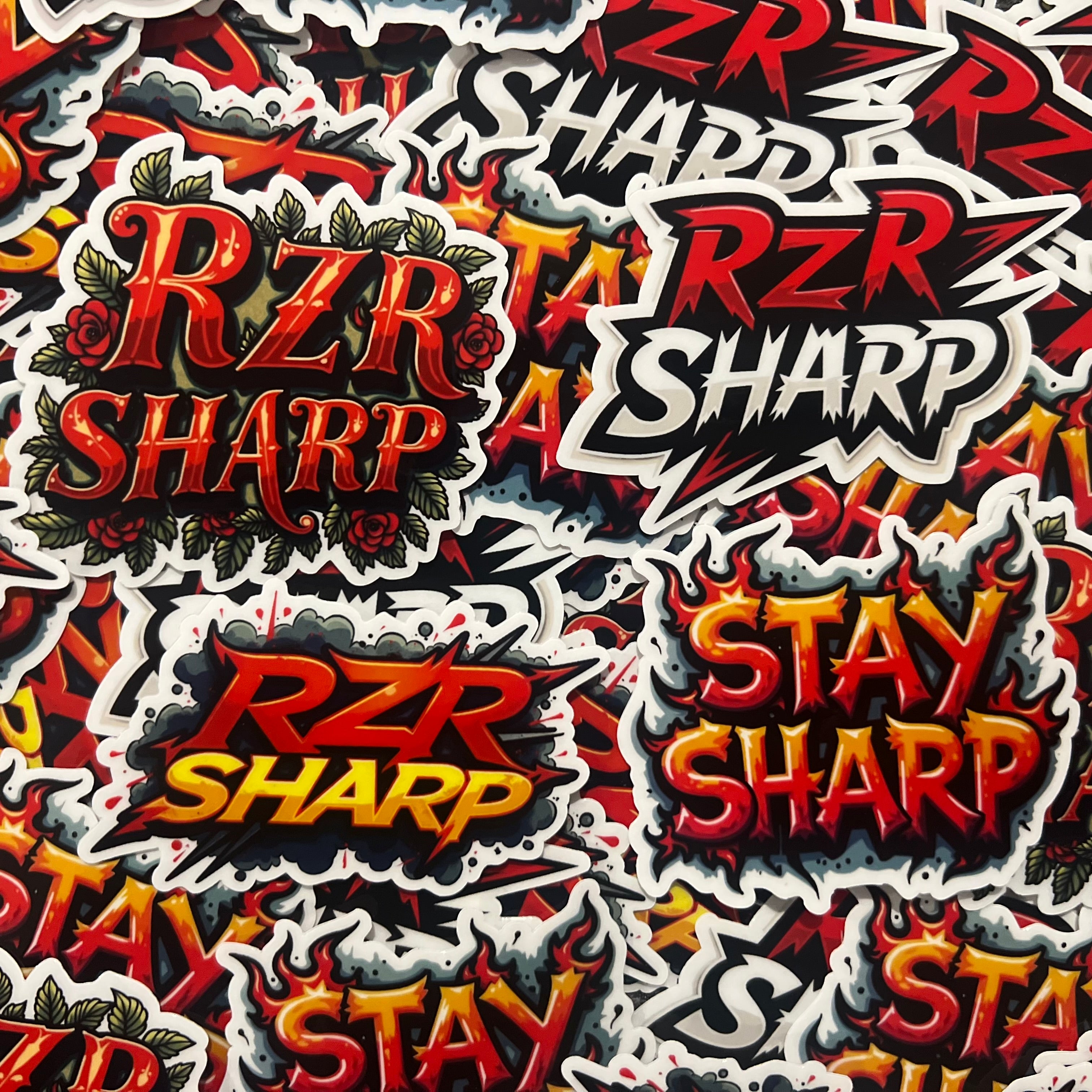 RZR SHARP Sticker Pack – Razor Sharp Patches