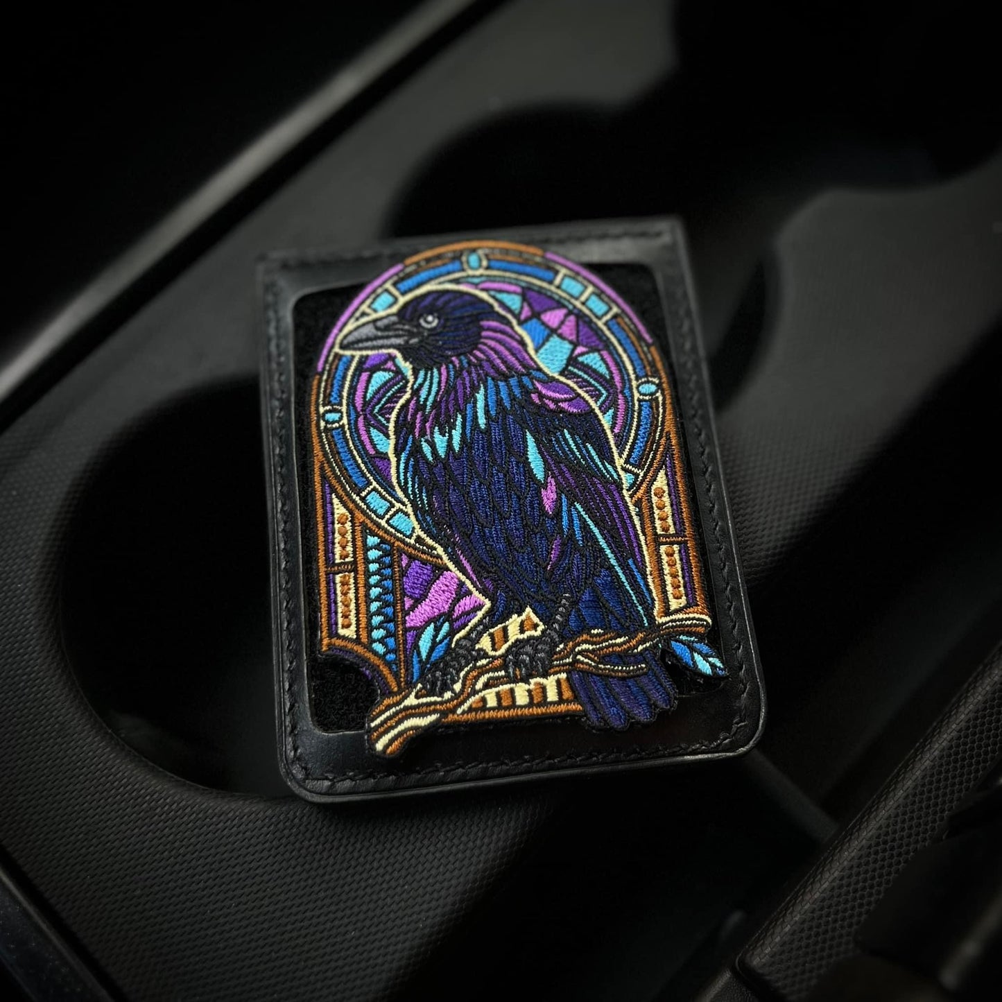 Stained Glass Raven