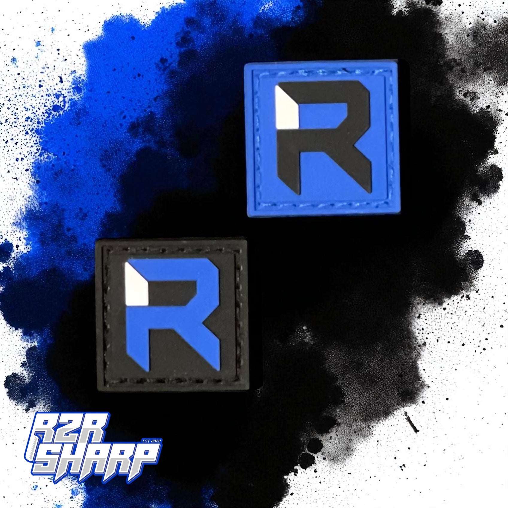 “R” REs (Blue/Black) – Razor Sharp Patches