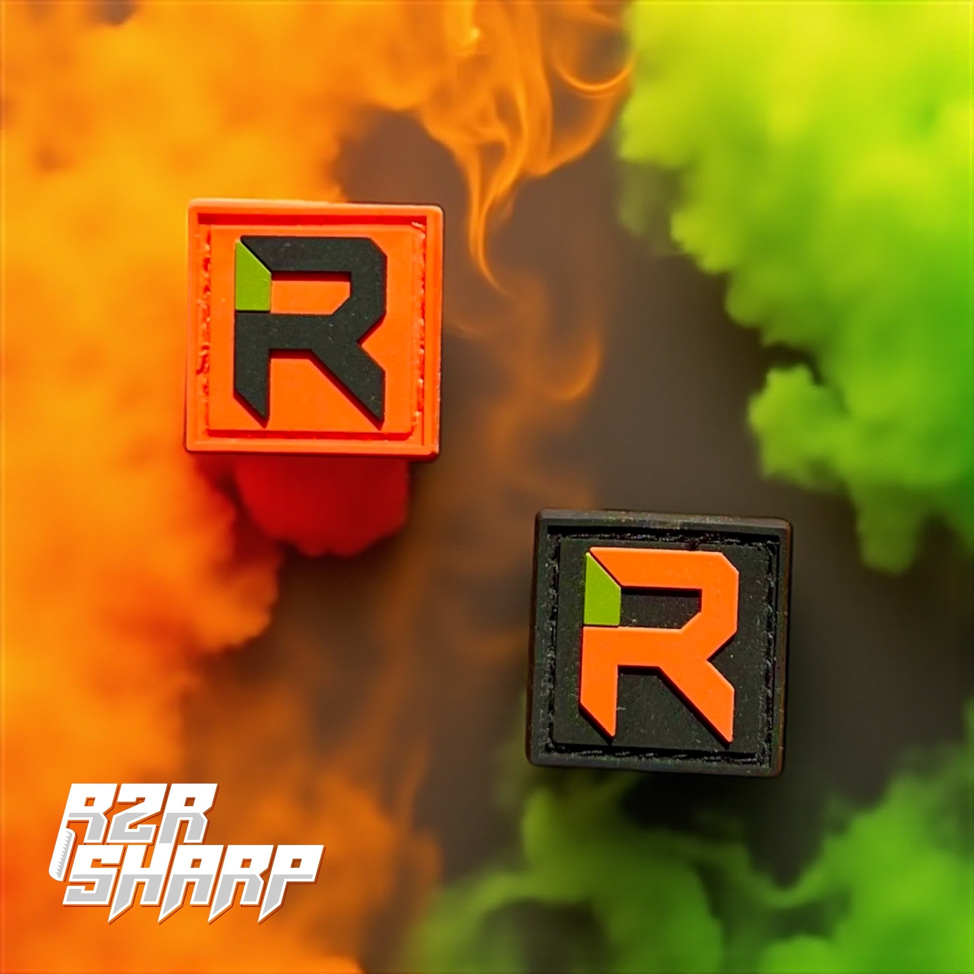 “R” REs (Orange/Black) – Razor Sharp Patches